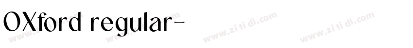 OXford regular字体转换